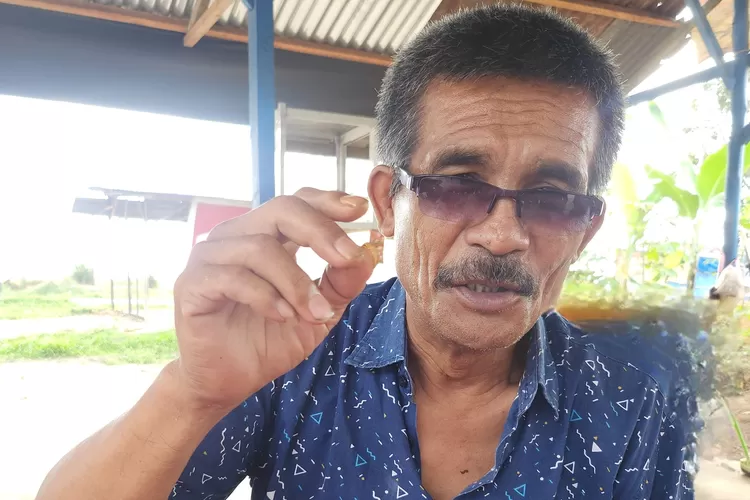 Kasi Humas Polres Batubara AKP AH. Sagala saat memberikan keterangan soal eks polisi Batubara yang ditangkap di Simalungun