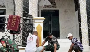 Wujud Nyata Kemanunggalan TNI, Koramil Cimanggis Lakukan Karya Bakti di Dua Titik di Depok