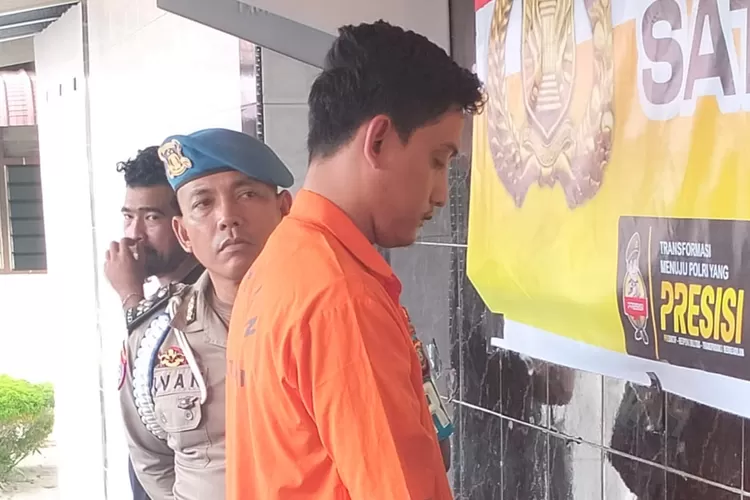 AN saat dihadirikan press rilis Polres Asahan (HS)