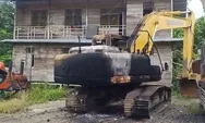 OTK Bakar Excavator di Jalan Trans Nabire Papua Tengah, Polisi Ambil Tindakan