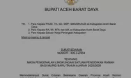 Antar Anak Hari Pertama Ke Sekolah, ASN dan Tenaga Kontrak di Abdya Tak Wajib Ikut Apel