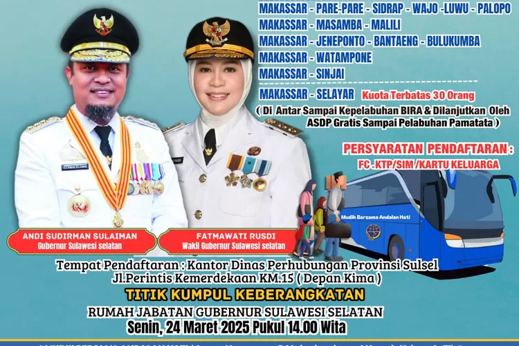 Mudik Gratis Pemprov Sulsel