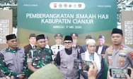 Perdana dalam Sejarah, Mapolres Cianjur Jadi Lokasi Keberangkatan Jemaah Haji Kloter 24 JKS