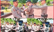 Wakapolres Morut Sematkan Ban Lengan dan Serahkan Mobil Patroli Pamapta