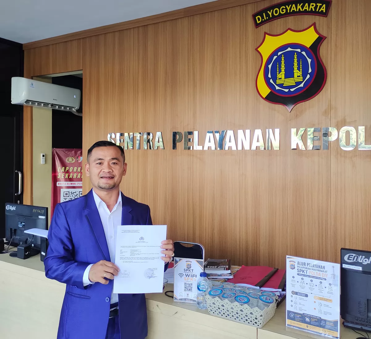 Sukadamai Ndruru, S.H., M.H., ketika di Polda Daerah Istimewa Yogyakarta.  (Istimewa)