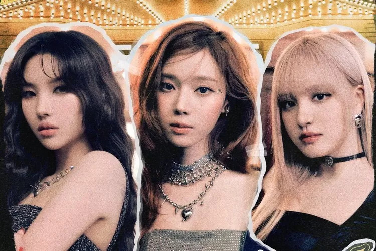 Kolaborasi Soyeon (G)I-DLE, Winter aespa, dan Liz IVE (Sumber: Twitter aespa)