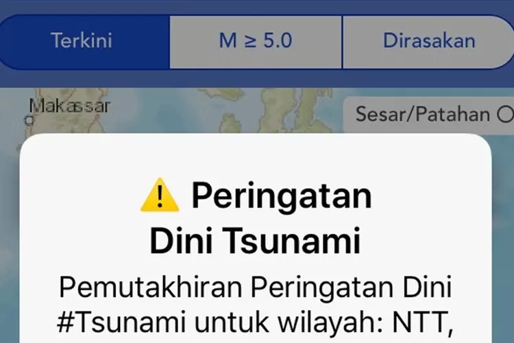 UPDATE! Peringatan Dini Tsunami Yang Disebabkan Gempa Di NTT Dicabut ...