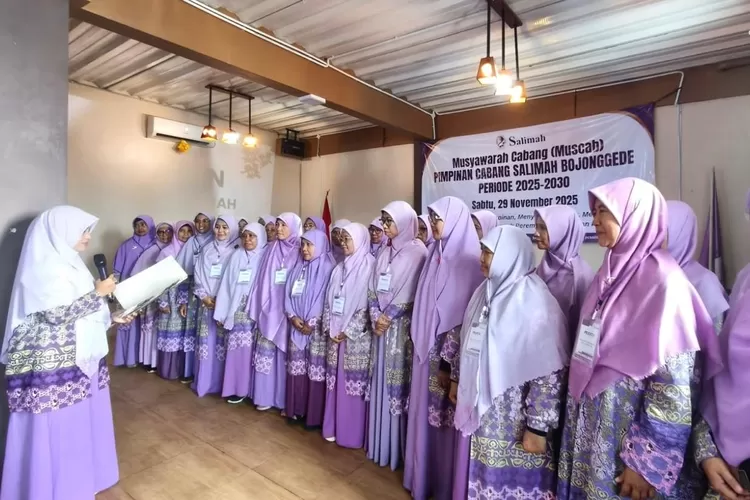 Pimpinan Cabang Persaudaraan Muslimah (PC Salimah) Bojonggede, Kabupaten Bogor berhasil menyelenggarakan Musyawarah Cabang (Muscab) 