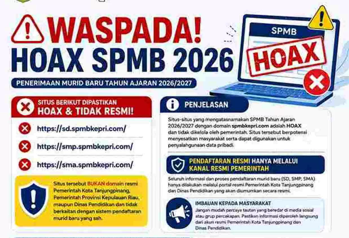 Situs SPMB hoax orang tua diminta waspada.