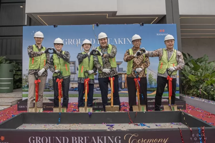 Lotte Land Indonesia dan Vasanta Group, melakukan groundbreaking pembangunan Hannam pada Selasa, 9 September 2025.