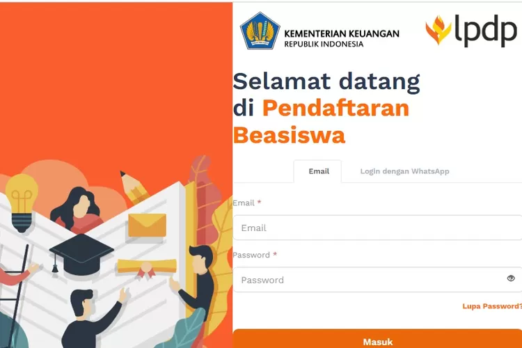 pendaftaran beasiswa on going LPDP  (tangkapan layar laman @beasiswalpdp.kemenkeu.go.id )
