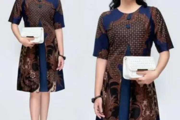 Batik top gaun modern