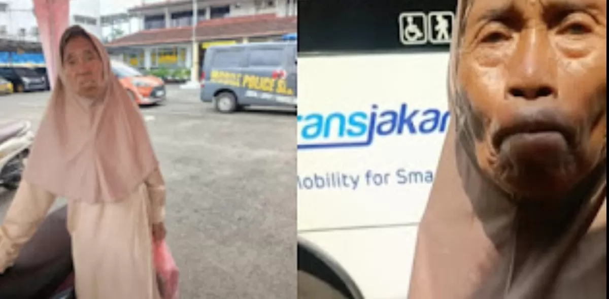 Viral seorang nenek di Pasar Minggu, Jakarta Selatan yang diduga diabaikan polisi usai laporkan dirinya tersesat cari jalan pulang.  (Threads.com/@tiaraaswn)