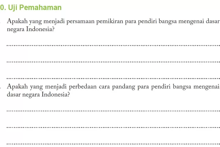 Pembahasan Uji Pemahaman: Bagian 1 Pancasila, Kunci Jawaban PKN Kelas ...