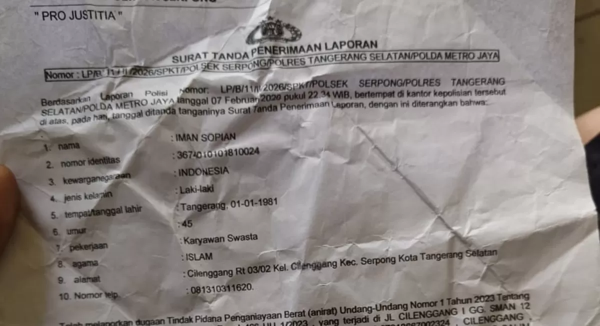 Surat Tanda Penerimaan Laporan (STP)