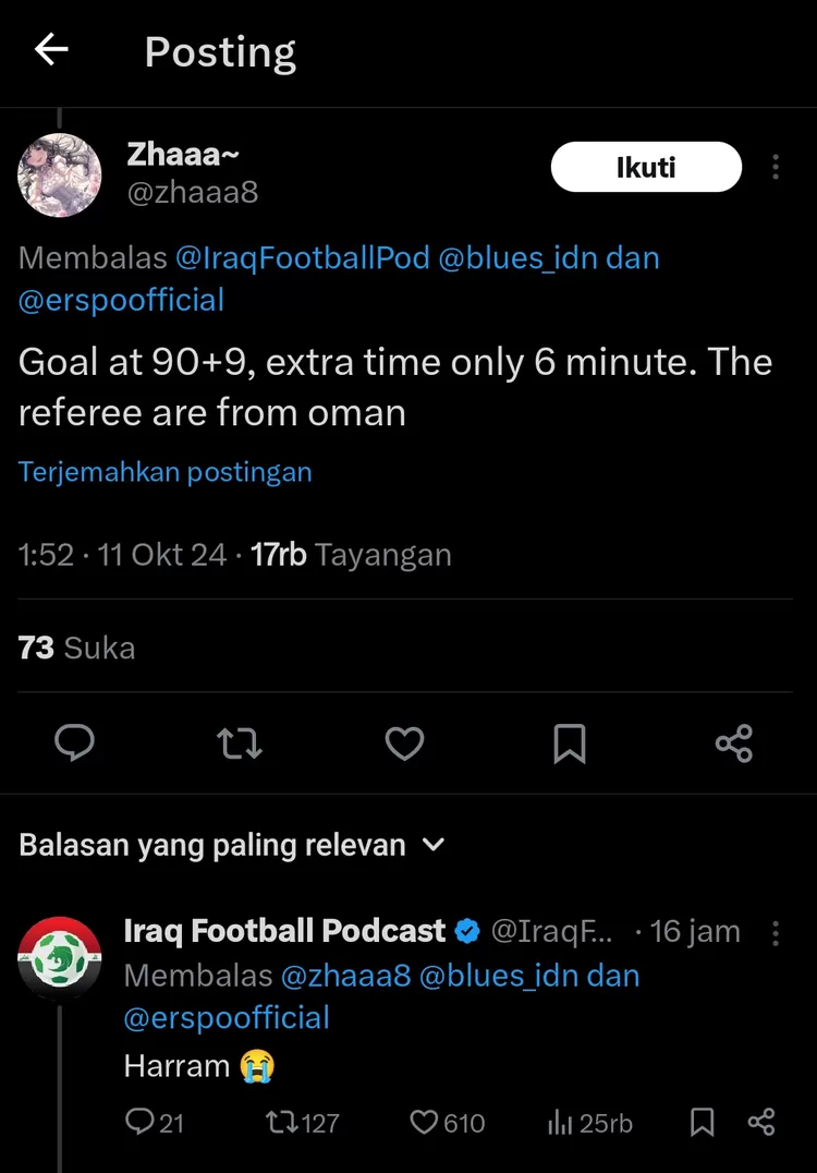 Komentar media Irak atas keputusan wasit Ahmed Al Kaf saat memimpin laga Timnas Indonesia vs Bahrain.