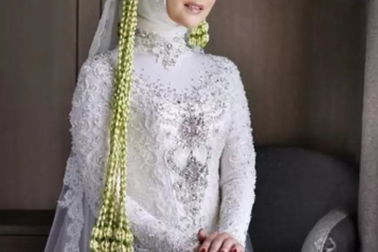 kebaya pengantin putih