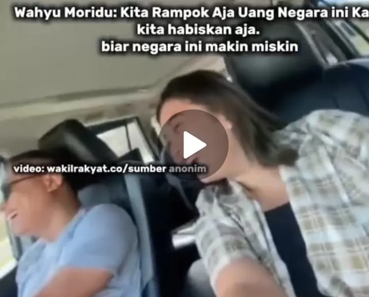 Tangkapan layar video viral oknum Anggota DPRD Provinsi Gorontalo berinsial WM