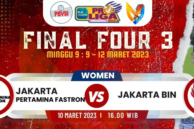 Proliga 2023 : Tim Putri Jakarta Pertamina Fastron Akan Berduel Dengan ...