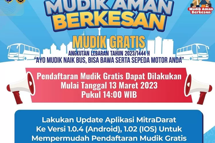 Buruan Daftar Hari Ini Resmi Kemenhub Buka Pendaftaran Mudik Gratis