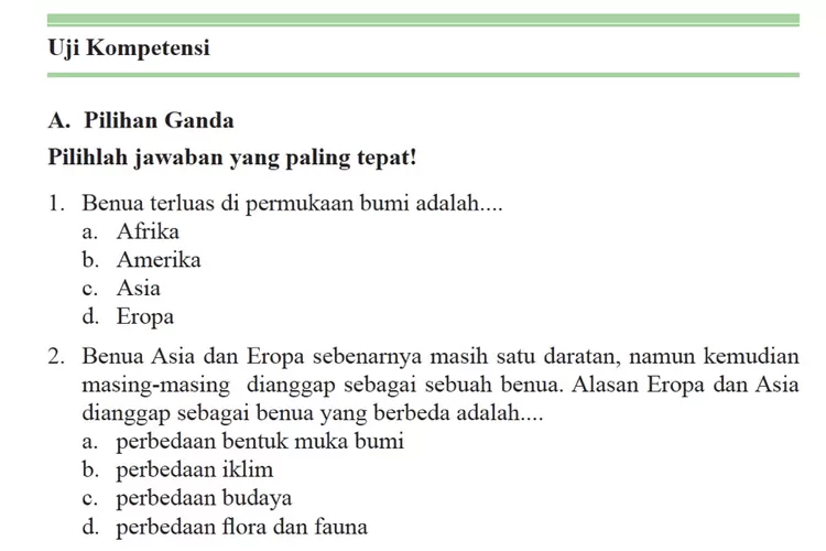 KUNCI JAWABAN IPS Kelas 9 SMP Halaman 83 84 Uji Kompetensi: Interaksi ...