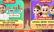 Jadwal Acara Mentari TV Minggu 9 Maret 2025, Saksikan Little Hakka, Kultum Ceria, Abang L The Explorer, Mumfie, Bioskop Keluarga Indonesia, Pokemon