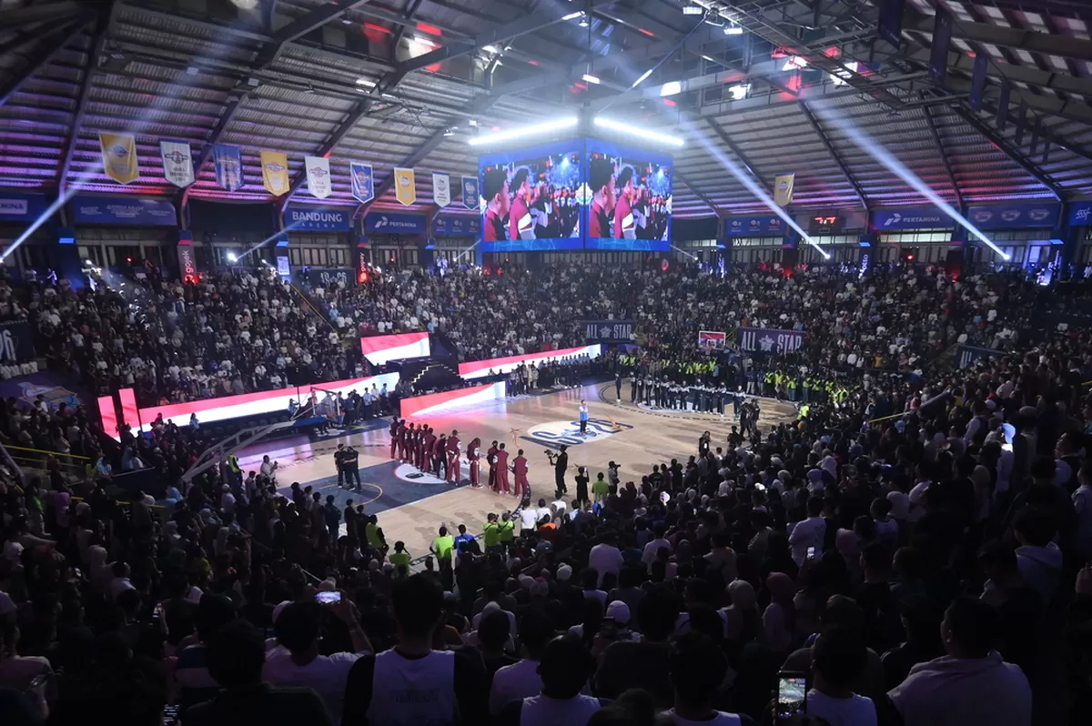 Kemeriahan laga IBL All-Star 2026 di Bandung Arena, Sabtu, 11 April 2026. Menjadi laga All-Star terbesar selama diselenggarakan.  (IBL Indonesia)