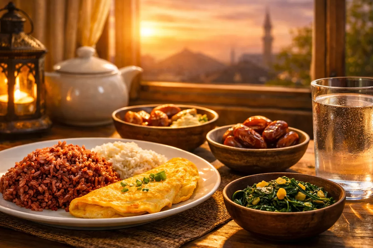 Menu Sahur Sehat - Antara Energi Tahan Lama dan Rasa Kenyang Semu - busurnusa.com (Redaksi Busurnusa (AI))