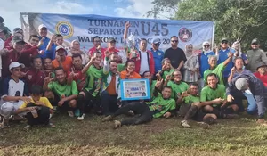 Pemuda Limo Juara Turnamen Sepak Bola U-45 Tingkat Kota Depok, Di Final Menang Tos-tosan 3-2