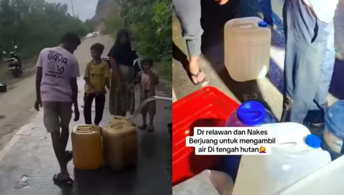 Warga Samar Kilang, Syiah Utama di Bener Meriah yang masih kesulitan air bersih. (Kalimantansatu.com/Dok. Instagram @keber_samar__kilang)