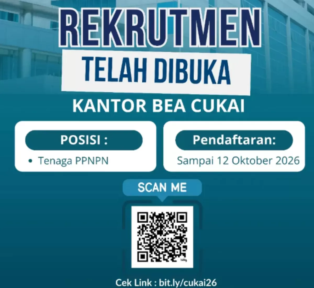 Bea Cukai Kudus Buka 3 Lowongan Kerja untuk Lulusan SMA/SMK, Cek Syarat dan Cara Daftarnya.