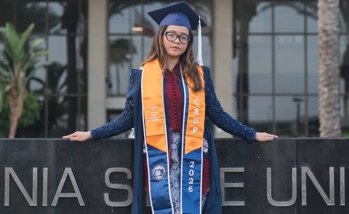 Potret Cinta Kuya kini resmi menyandang gelar Sarjana Psikologi setelah menyelesaikan pendidikan di University of Southern California, Amerika Serikat (Instagram/cintakuya)