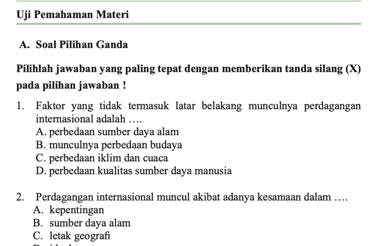 Terlengkap! Kunci Jawaban IPS Kelas 9 Halaman 194 195 196: Uji ...