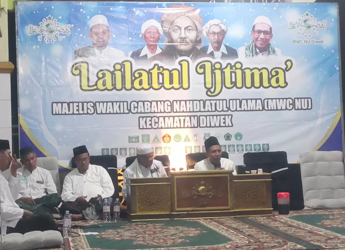 Pengajian Lailatul Ijtima' MWC NU Diwek, Jombang. (SketsaNusantara.id/As'ad Choirudin)