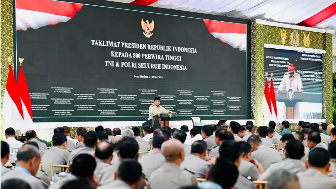 Presiden Prabowo Beri Taklimat kepada 800 Perwira Tinggi TNI-Polri di Istana (ilustrasi/beritaonline.co)