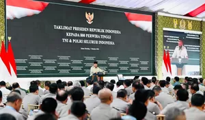 Presiden Prabowo Beri Taklimat kepada 800 Perwira Tinggi TNI-Polri di Istana