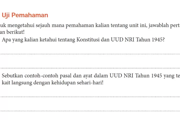 KUNCI Jawaban PKN Kurikulum Merdeka Kelas 10 SMA Halaman 75 76 Uji ...