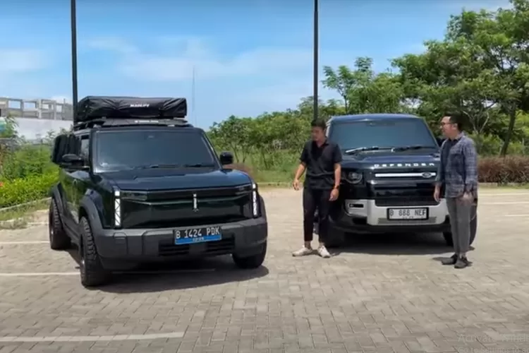Ilustrasi perbandingan Land Rover vs Chery J6. (ss.youtube@CVTIndonesia)
