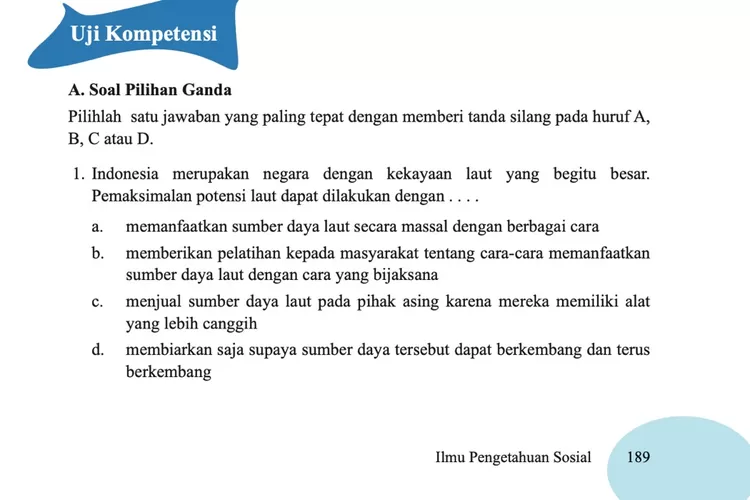 Kunci Jawaban IPS Kelas 8 SMP Halaman 189 190: Uji Kompetensi Bab 3 ...