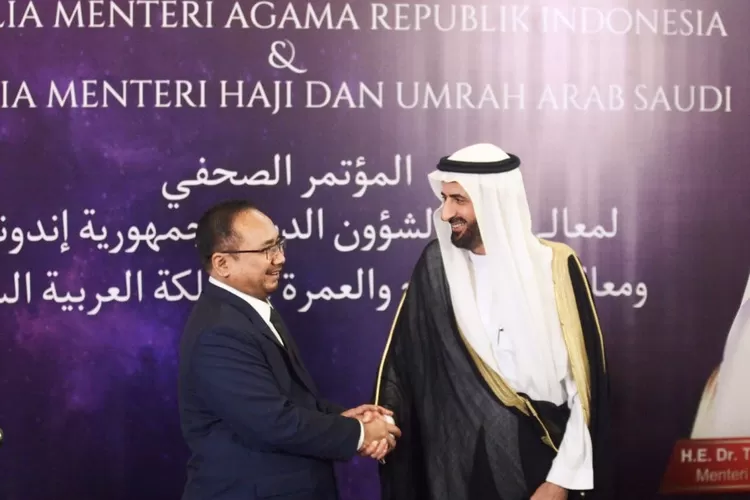 Menteri Agama Yaqut Cholil Qoumas - Menteri Haji dan Umrah Arab Saudi Tawfiq bin Fawzan Al-Rabiah - Foto: Istimewa