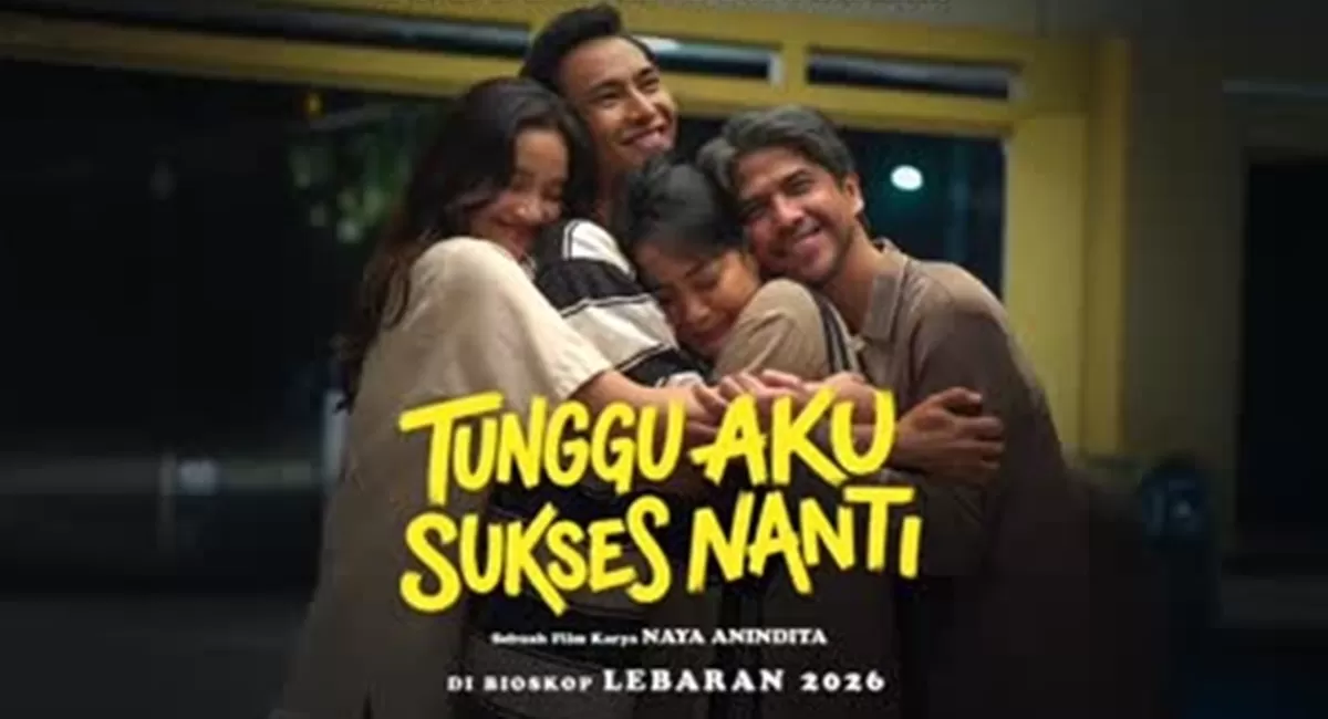 Poster Tunggu Aku Sukses Nanti yang jadi salah satu tontonan pilihan libur Lebaran 2026, film terakhir Vidi Aldiano di layar lebar (Instagram/tungguakusuksesnanti)