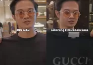 Pria ini review dan bandingkan kaos Gucci Rp9,5 juta dengan oblong Rp200 ribuan, netizen: Gantengan pake…