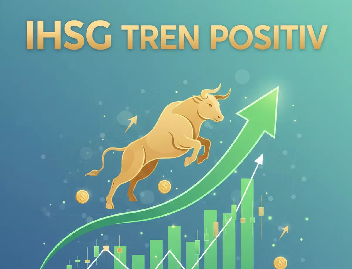 Ilustrasi IHSG tren positif sepanjang tahun 2025 (Kalimantansatu.com via Gemini AI)