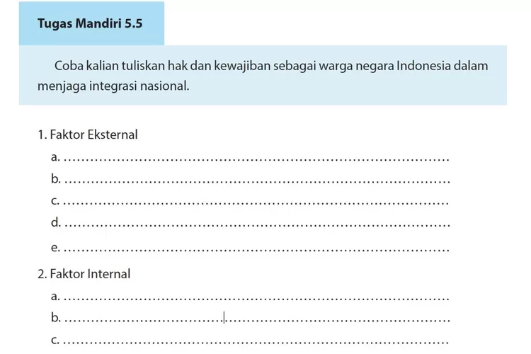 Kunci Jawaban PKN Kelas 10 Halaman 157 Tugas Mandiri 5.5: 5 Hak Dan ...