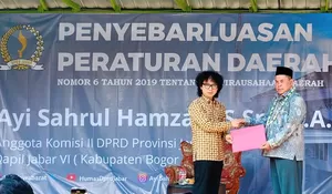 Ayi Sahrul Hamzah Sosialisasi Perda Kewirausahaan Warga Jatisari Cileungsi