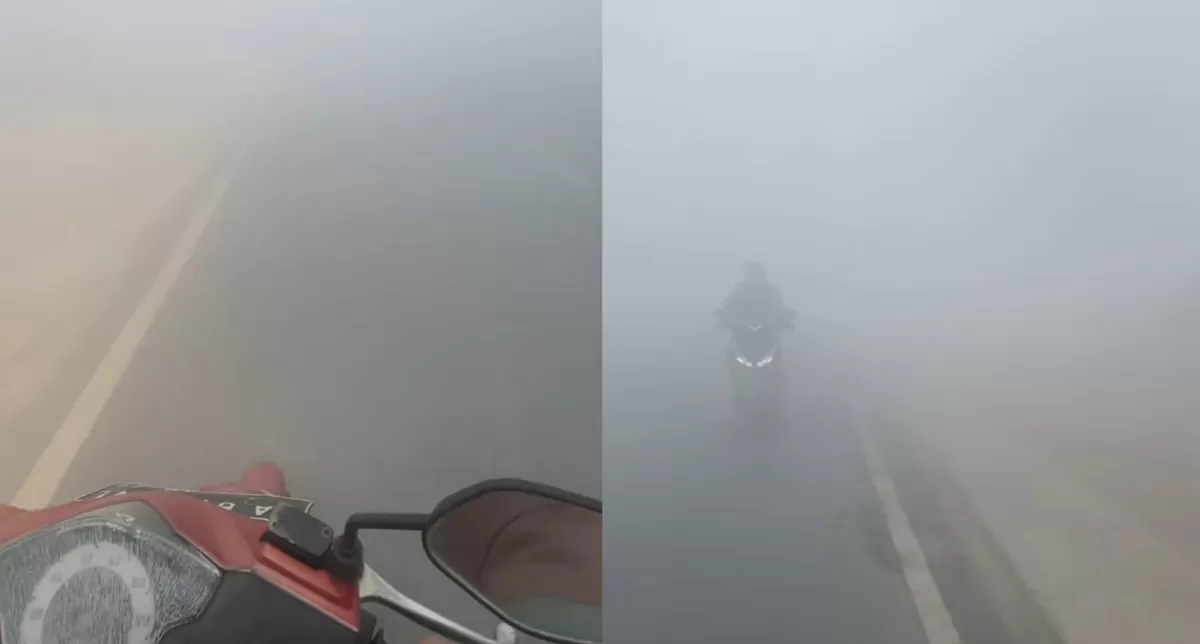 Kondisi Kalimantan Selatan yang dikepung kabut asap tebal imbas karhutla. (TikTok/bloperr0)