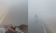 Warga Kalsel Adu Suara Klakson di Jalanan, Jarak Pandang Terbatas  dan Lampu Kendaraan Tak Tembus Kabut Asap Karena Dampak Karhutla