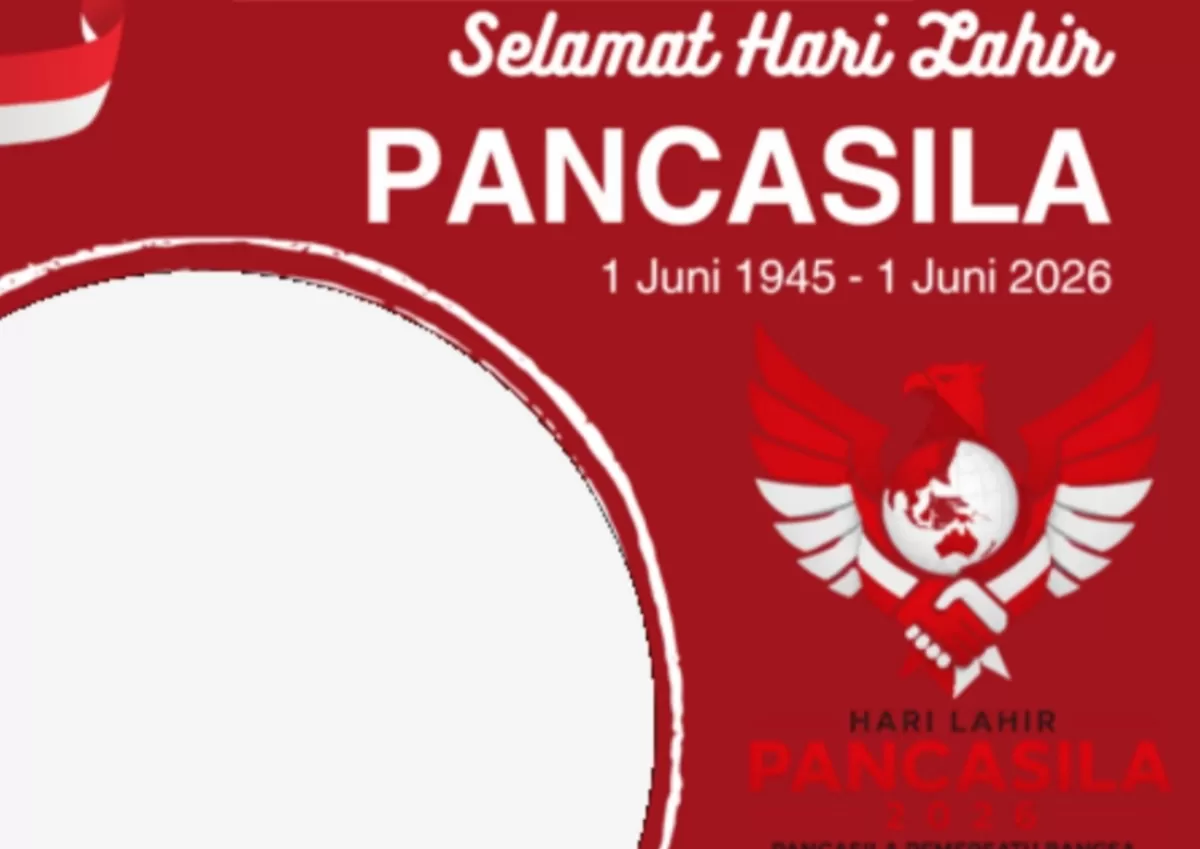 Twibbon Hari Lahir Pancasila 2026. (Twibbonize.com/kurnia indah)