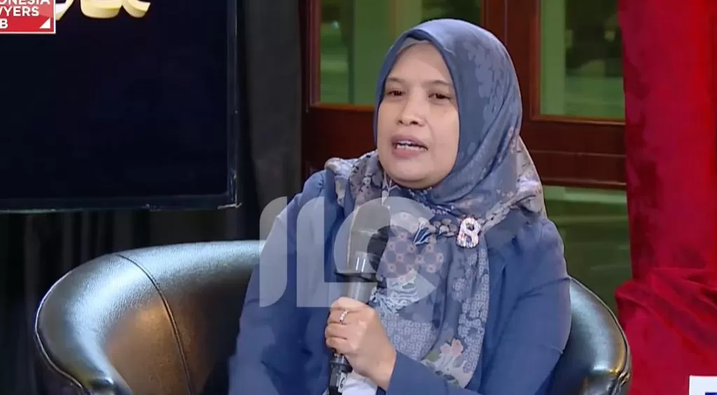 Foto: Syafrida Rasahan saat membahas temuan Ombudsman mengenai dugaan pungli dan kondisi lapas dalam tayangan YouTube Indonesia Lawyer Club.