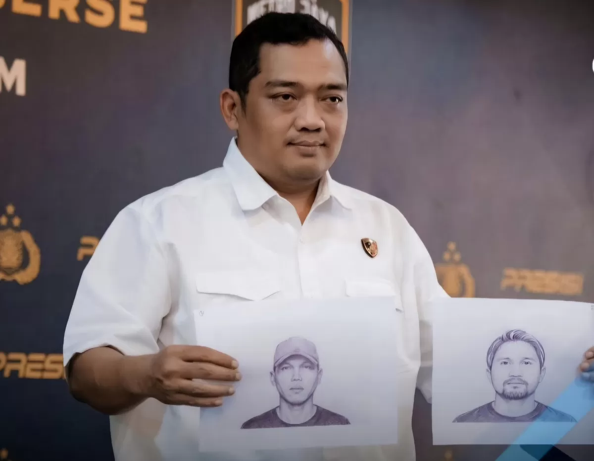 Polda Metro Jaya ungkap sketsa wajah terduga pelaku pengeroyokan Bambang Setiawan, warga Pejompongan, Jakarta Pusat yang tewas pada 27 Agustus 2026 lalu. (Polda Metro Jaya)